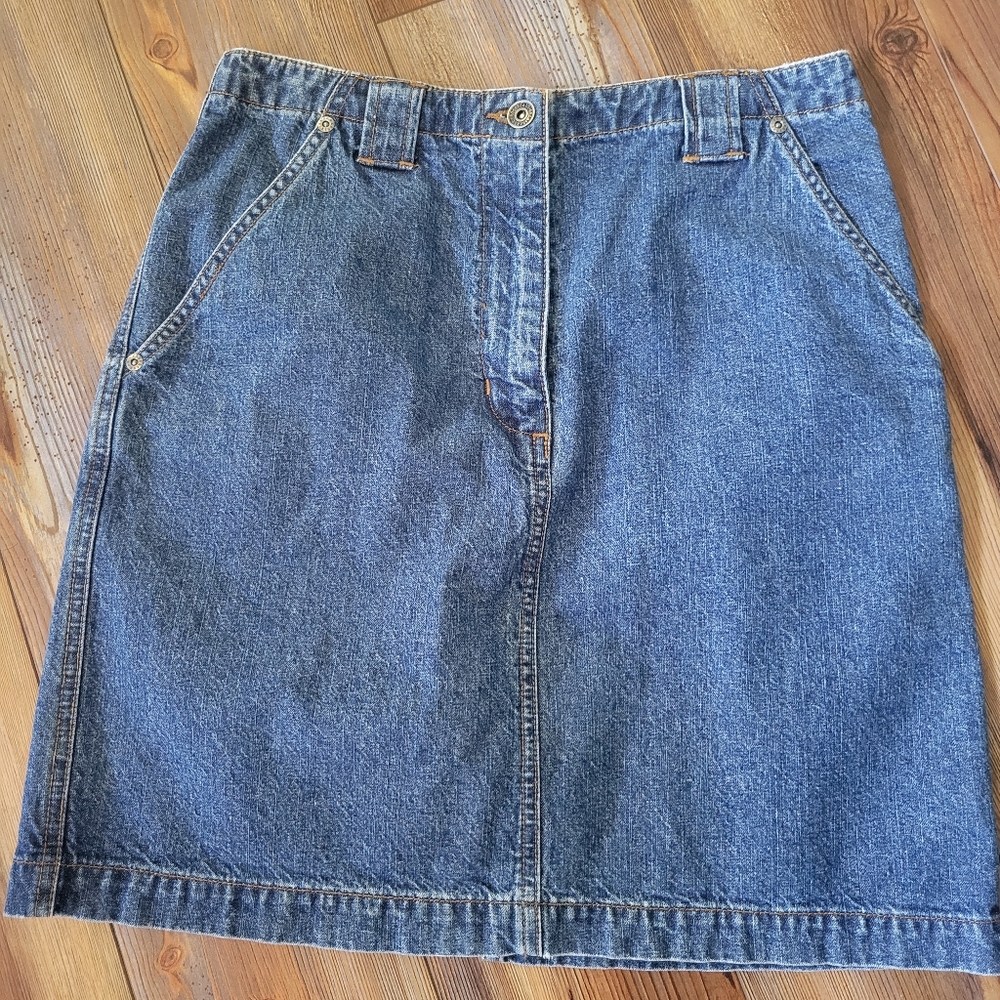 Vintage Crossroads Denim Skirt 100% Cotton Size 6